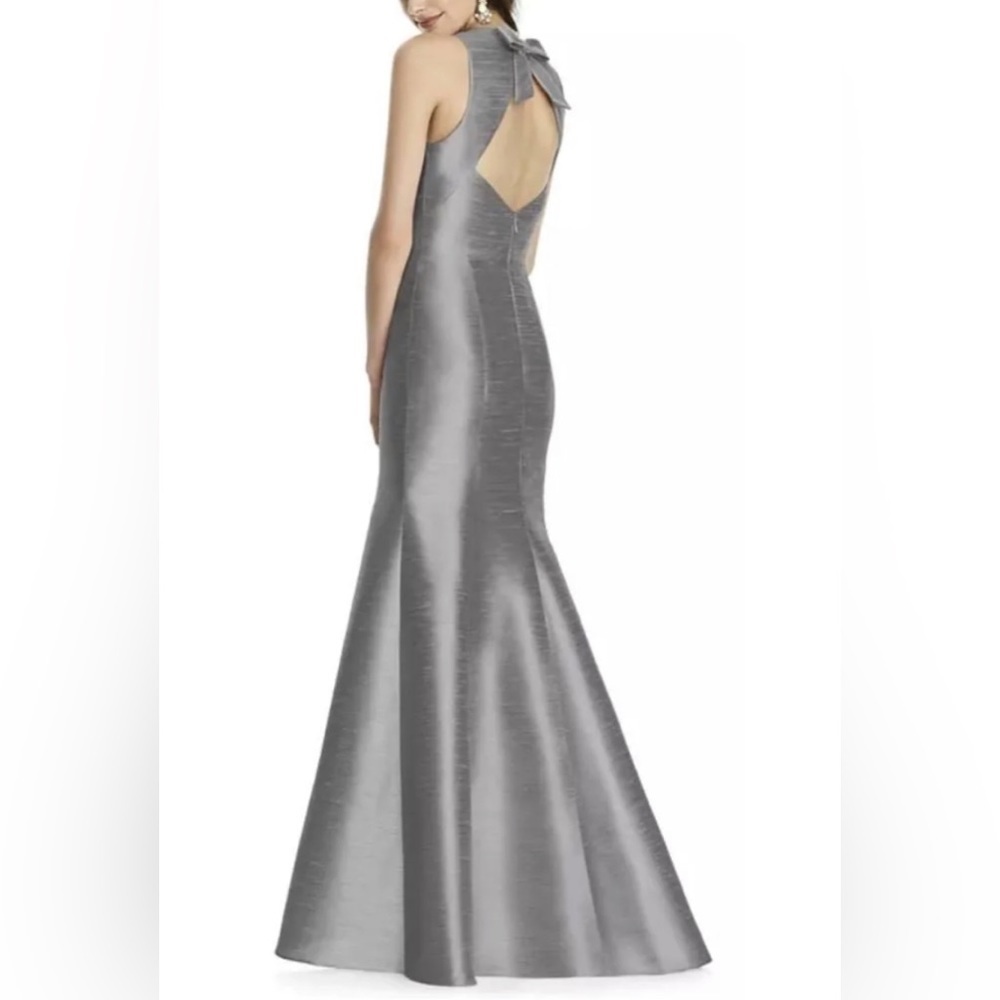 Nwt Alfred Sung Size 12 Dupioni Trumpet Gown - Picture 2 of 7